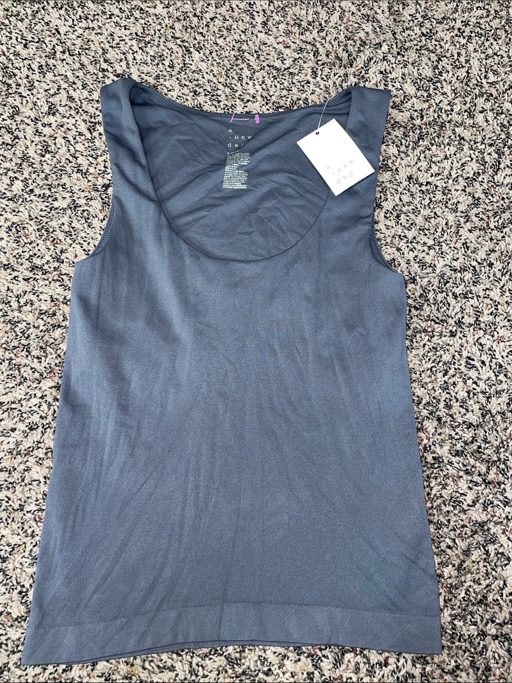 A Mew Day Women’s Scoop Neck Seamless Tank Top - Slate Gray XS NWT